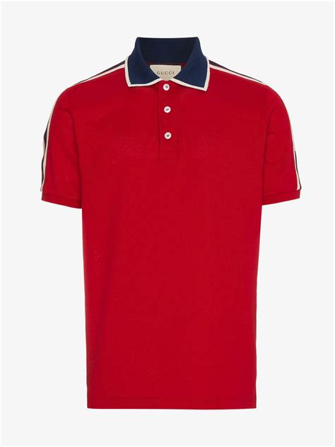 gucci red shirts|red Gucci polo.